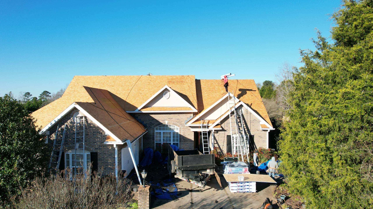 Before the new system on the same multigable brick home